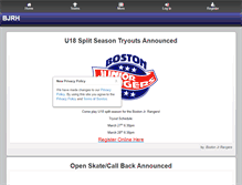 Tablet Screenshot of bostonjuniorrangershockey.com
